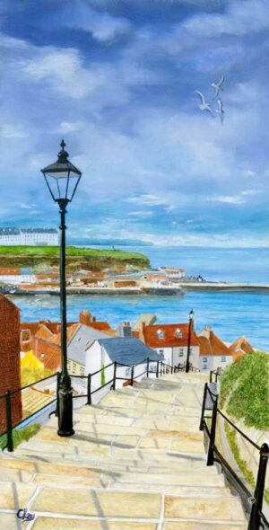 Whitby print - Rest a while