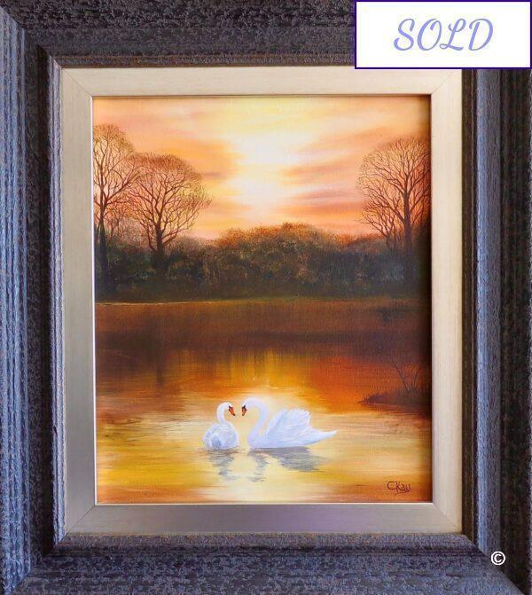 Swan painting - Swan lake