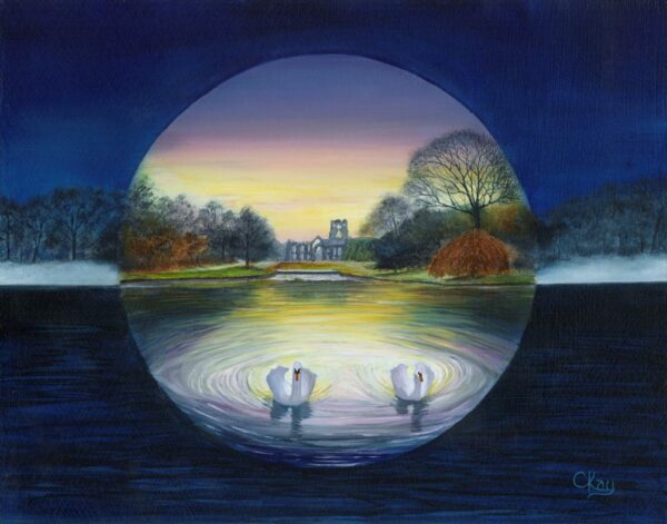 Fountains Abbey print - Fountain of love