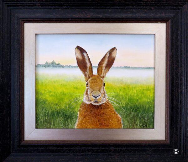 Hares looking at you (Harry) - Framed Original